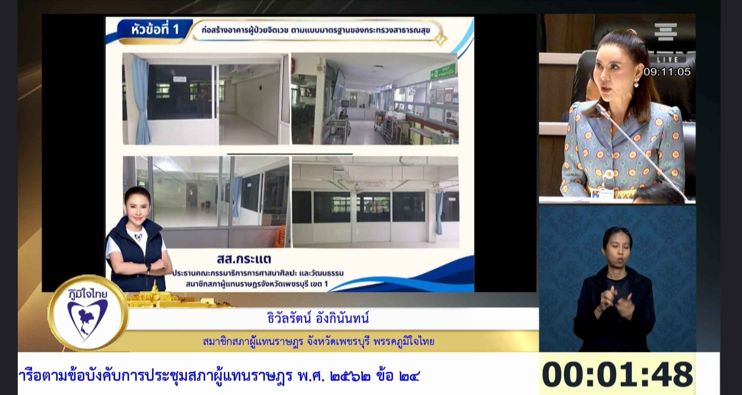 สส.ธิวัลรัตน์ พรรคภูมิใจไทย ขอสธ.-วธ. เร่งสร้างอาคารผู้ป่วยจิตเวช-ขับเคลื่อนมรดกภูมิปัญญาทางวัฒนธรรม 2